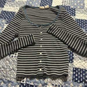 Levi's Blue and White Striped Knit Top